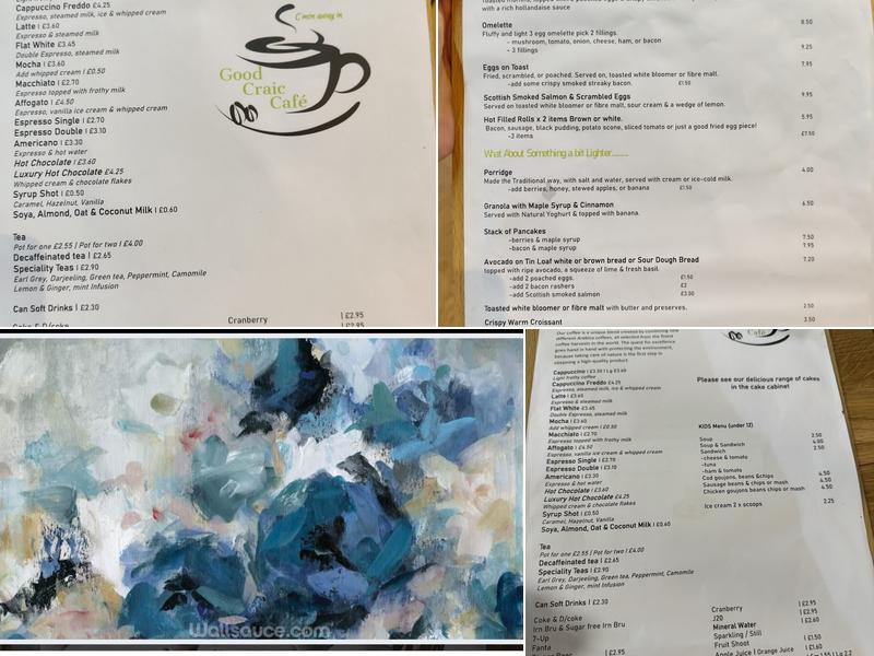 Good Craic Cafe Menu