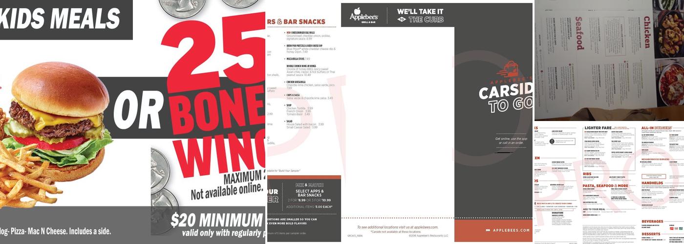 Applebee's Grill + Bar Menu