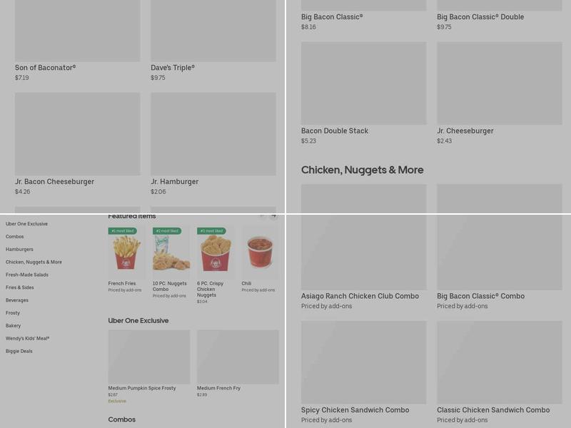 Wendy's Menu