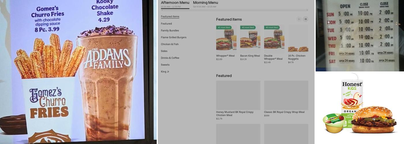 Burger King Menu