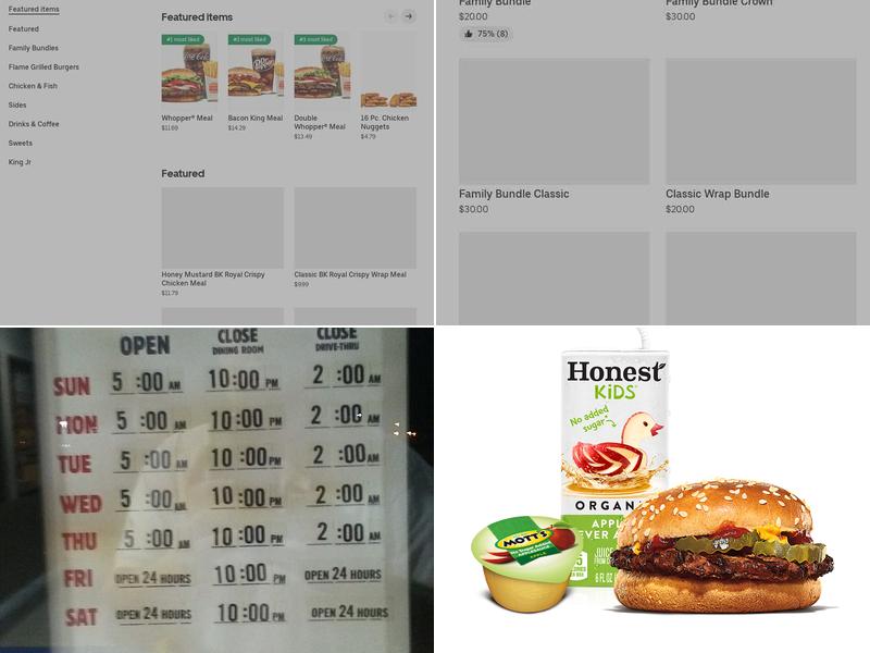 Burger King Menu