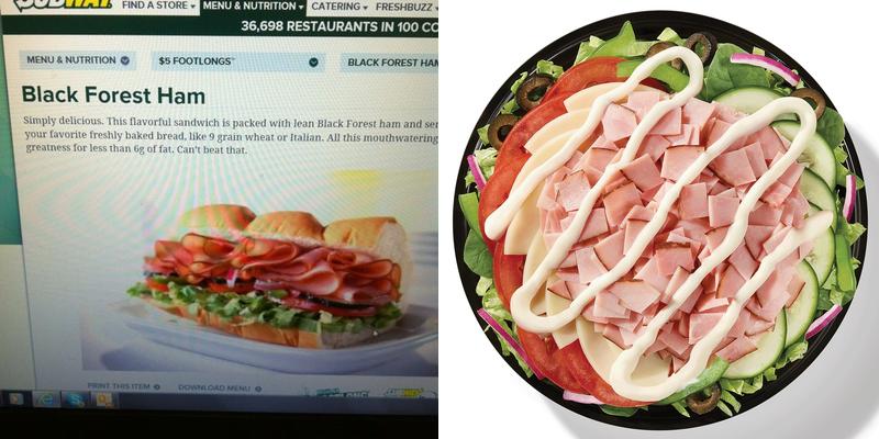 Subway Menu