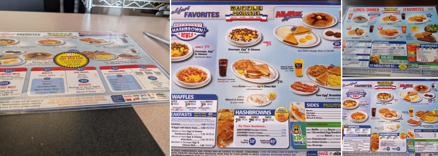 Waffle House Menu
