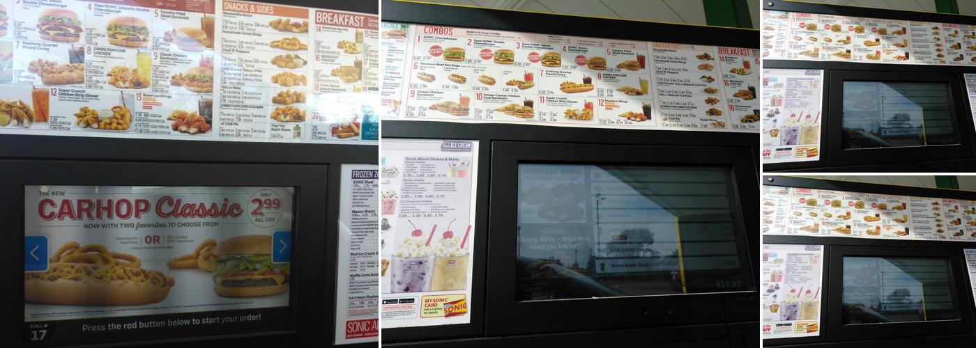 Sonic Drive-In Menu