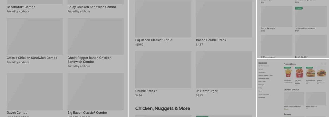 Wendy's Menu
