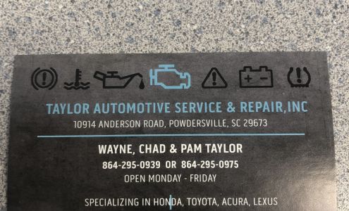 Taylor Automotive Service & Repair Inc Powdersville
