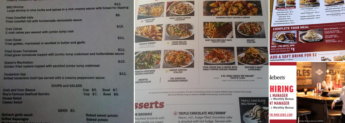 Applebee's Grill + Bar Menu