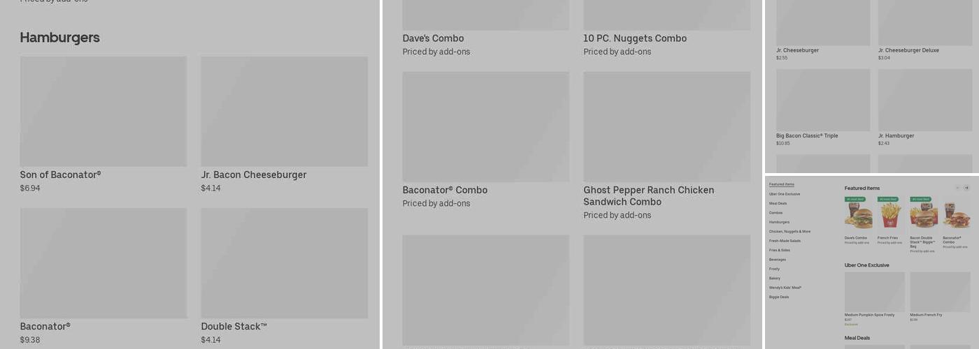 Wendy's Menu