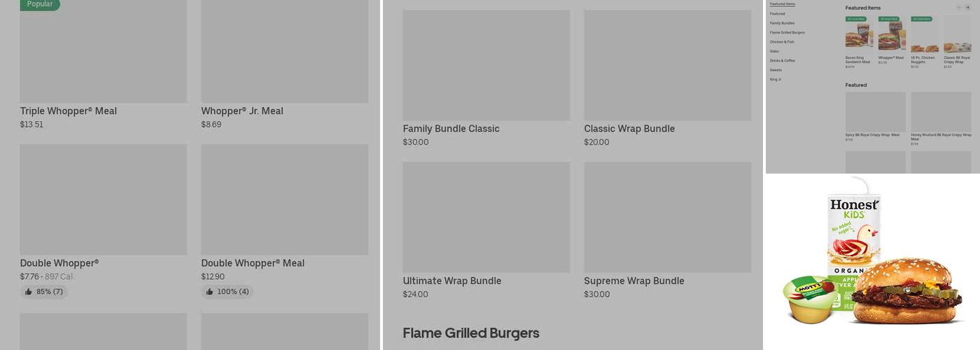Burger King Menu