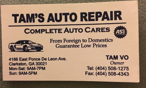 Tam's auto repair Clarkston