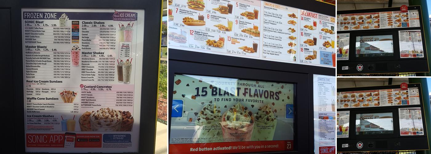 Sonic Drive-In Menu