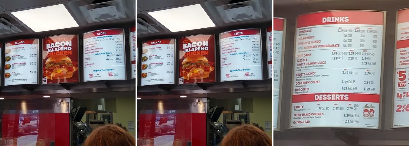 Wendy's Menu