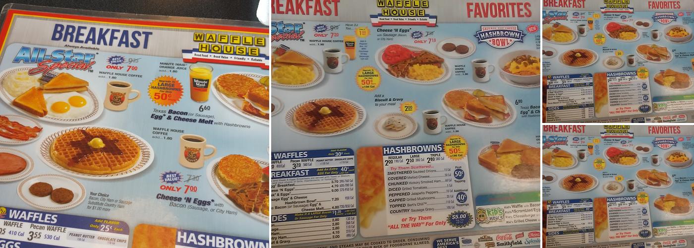 Waffle House Menu