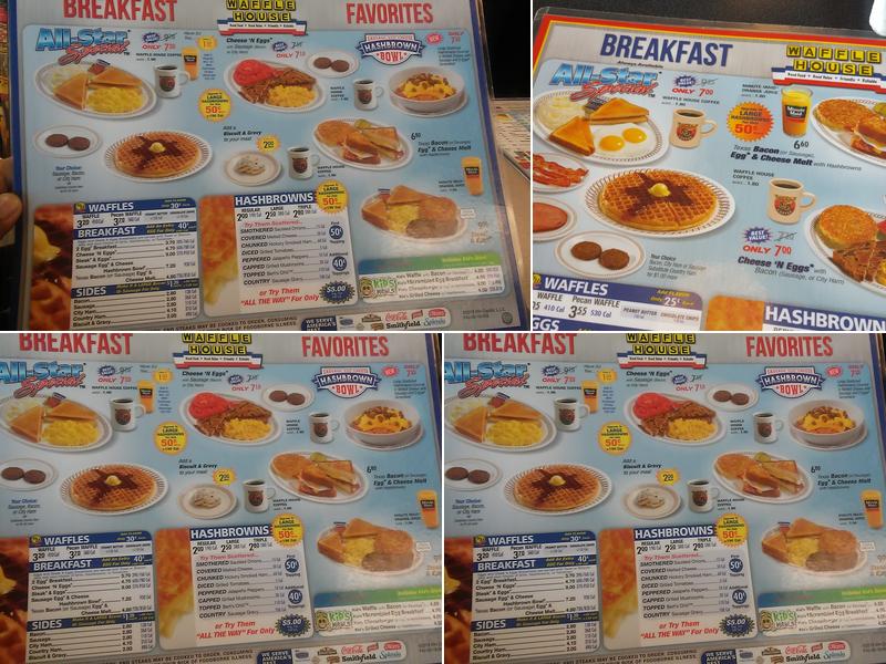 Waffle House Menu
