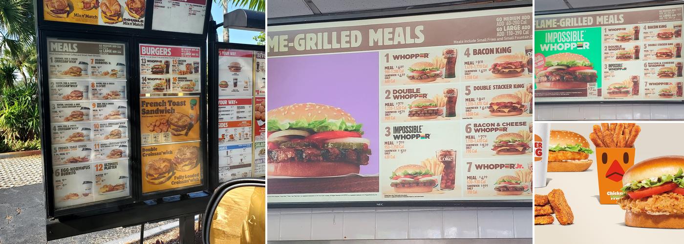 Burger King Menu