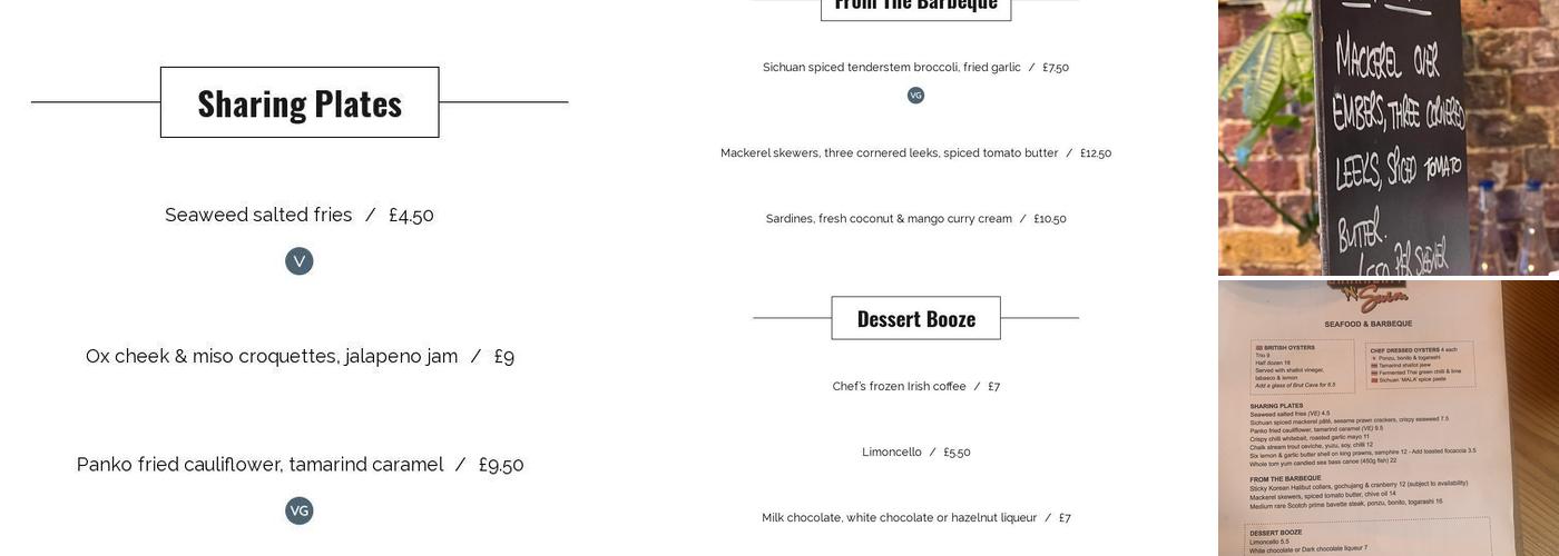 Sharkbait & Swim Menu