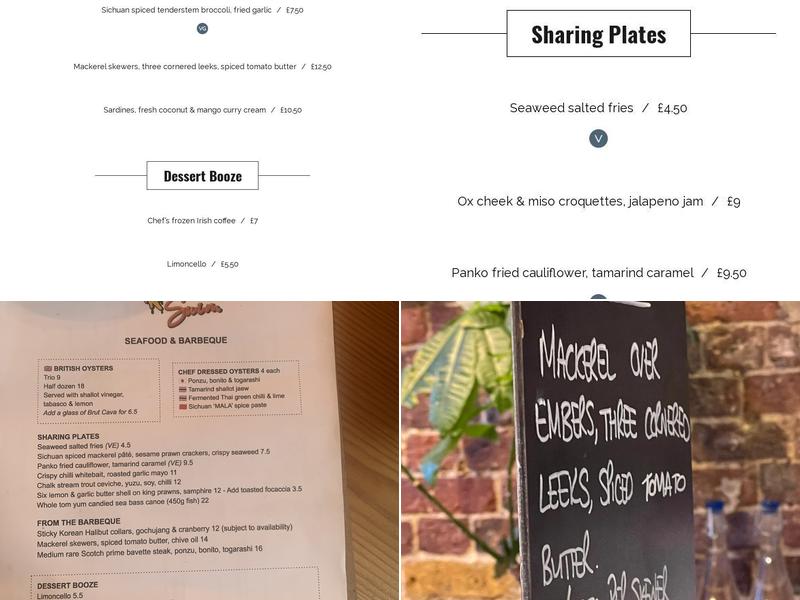 Sharkbait & Swim Menu