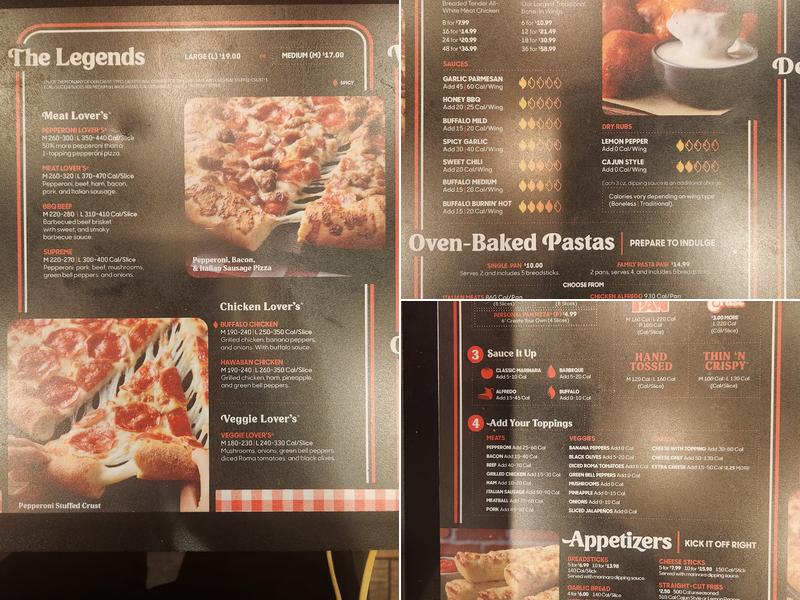 Pizza Hut Menu