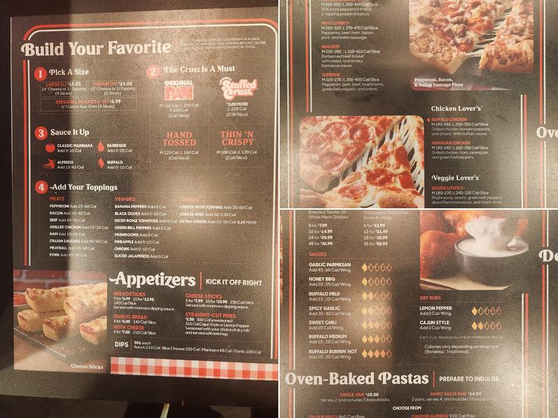 Pizza Hut Menu