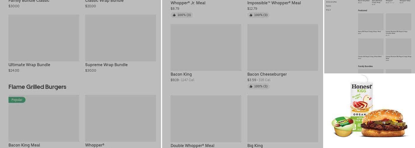 Burger King Menu