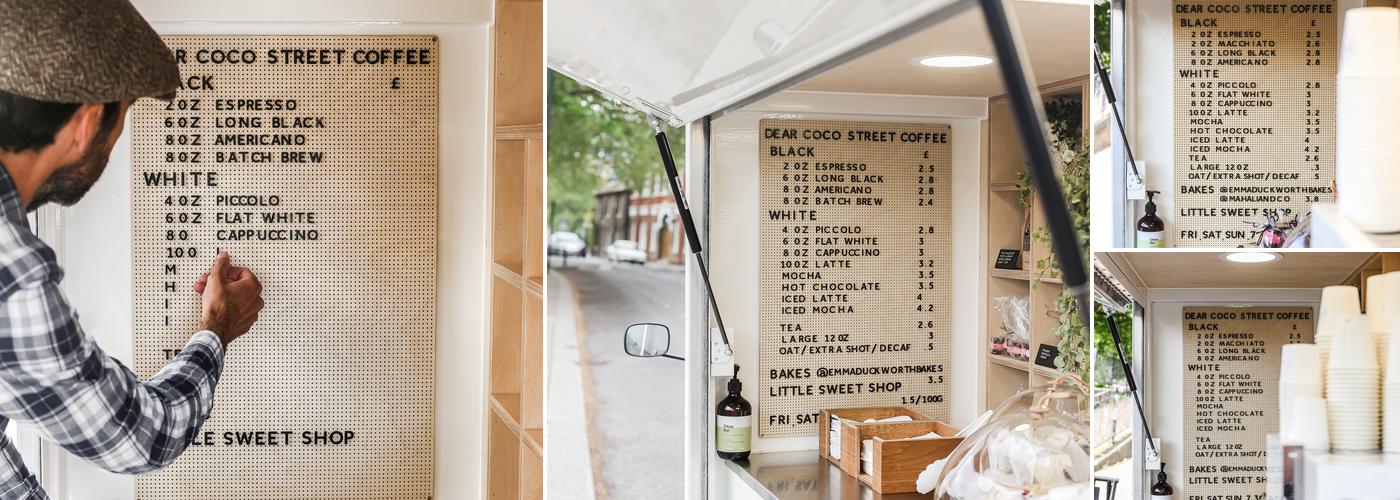 Dear Coco Street Coffee Menu