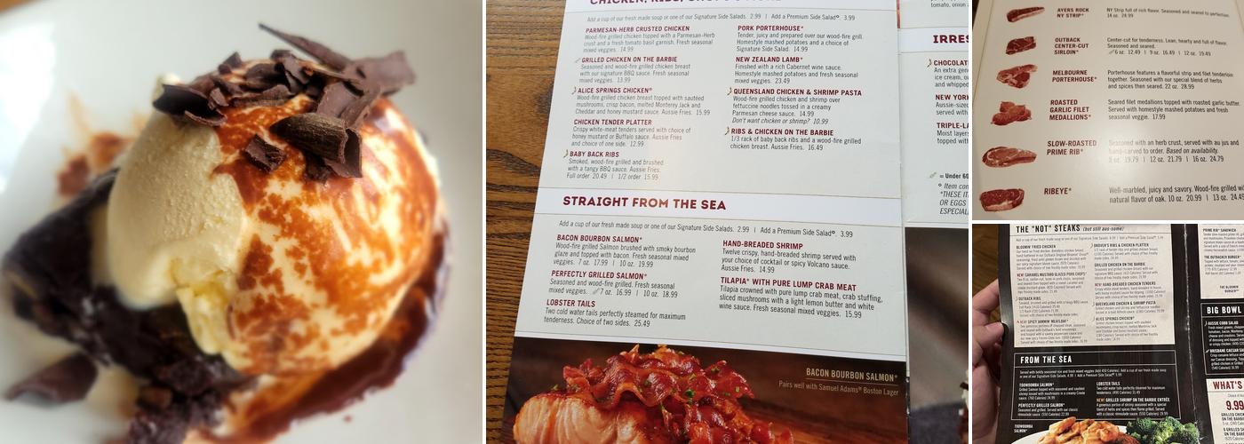 Outback Steakhouse Menu