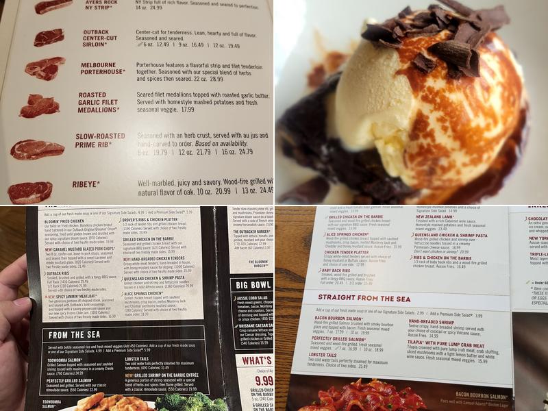 Outback Steakhouse Menu