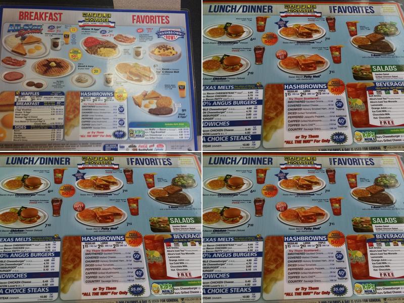 Waffle House Menu