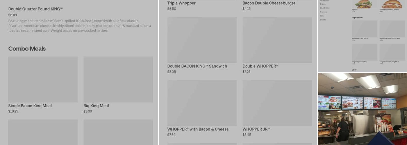 Burger King Menu