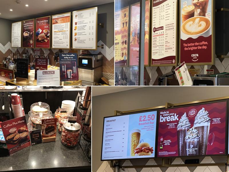 Costa Coffee Menu