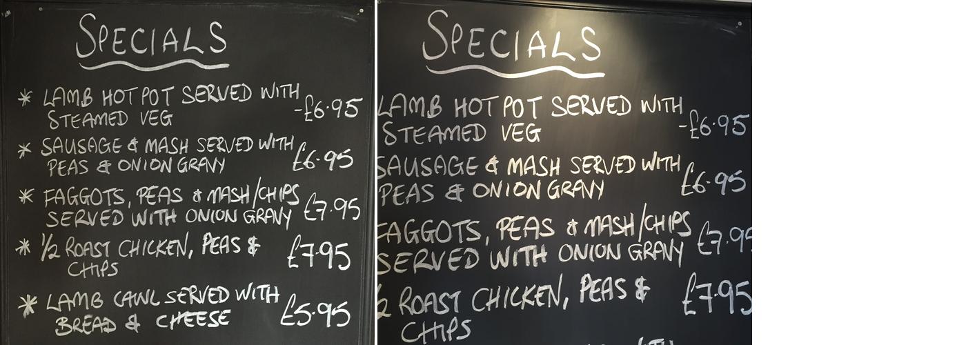 Castle Restaurant And Hotel Menu