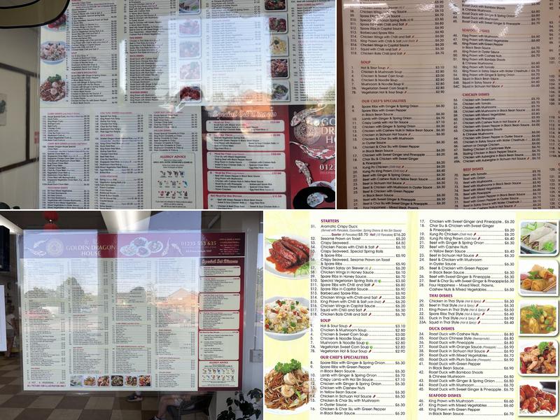 Golden Dragon House Menu