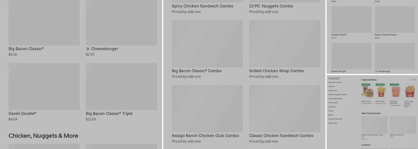 Wendy's Menu