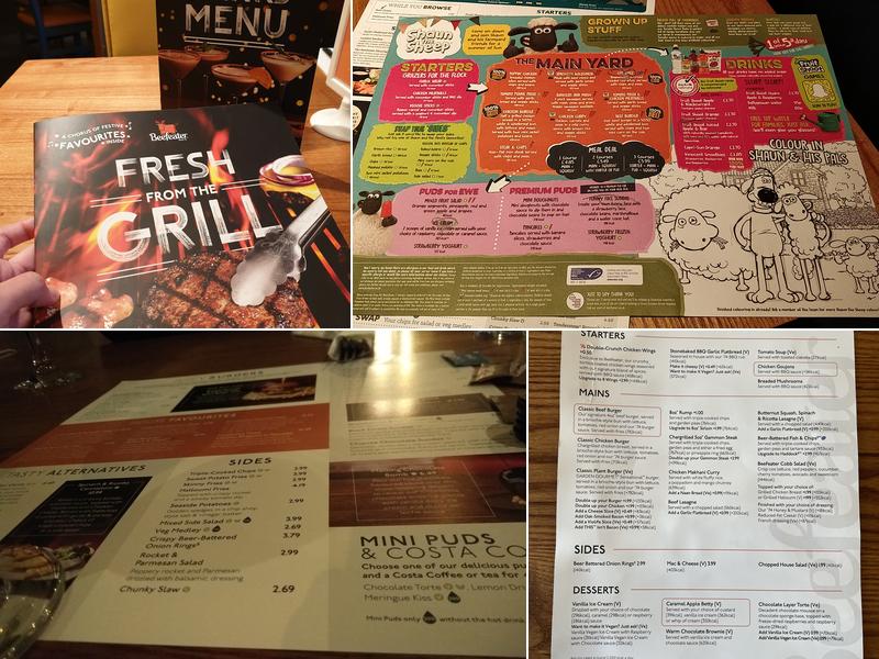 Lady Nairne Beefeater Menu