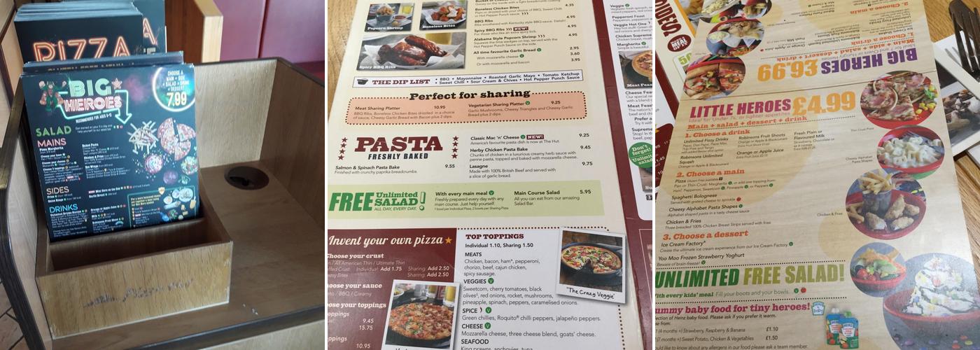 Pizza Hut Menu