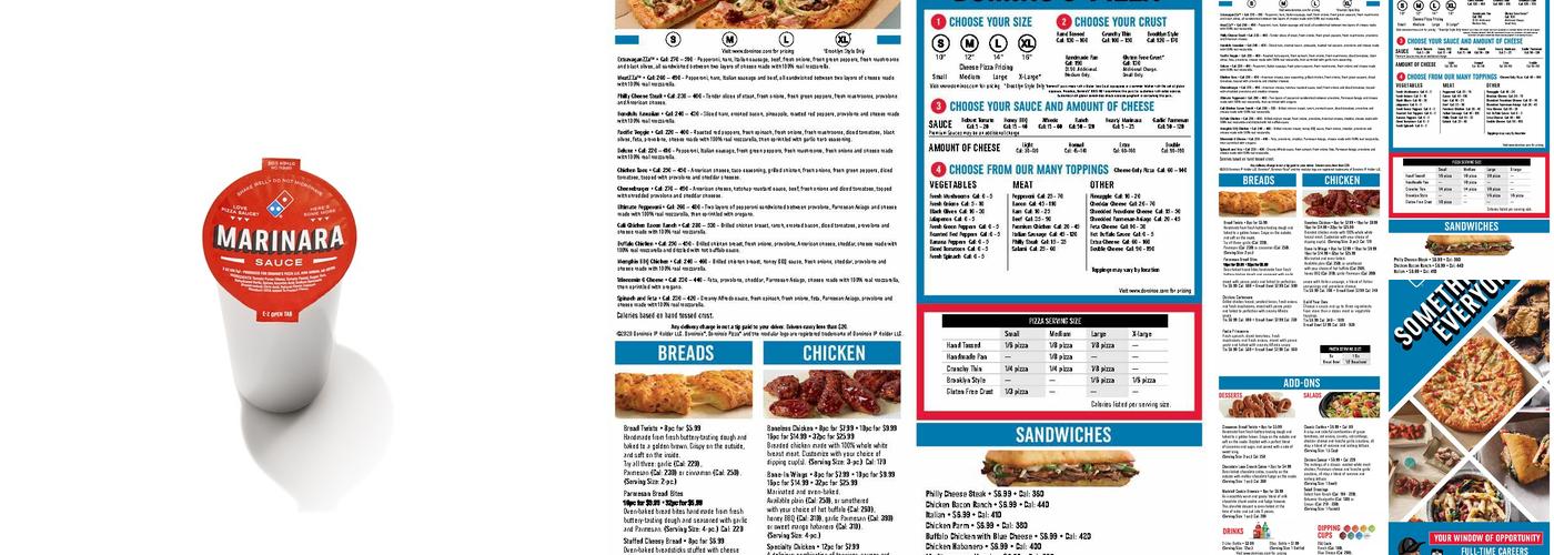 Domino's Pizza Menu