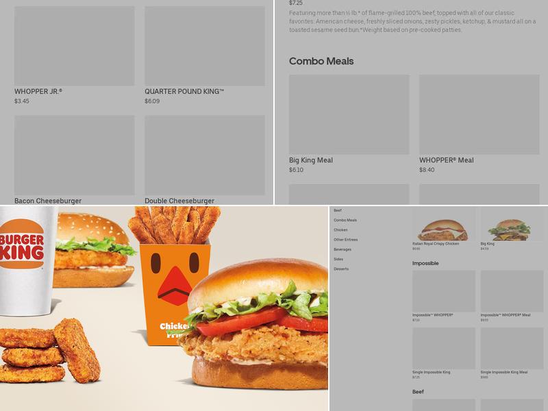 Burger King Menu