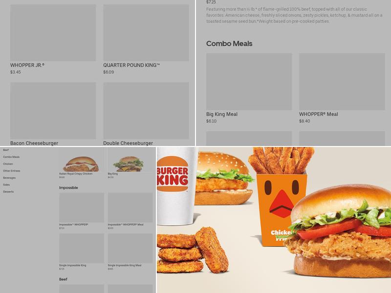 Burger King Menu