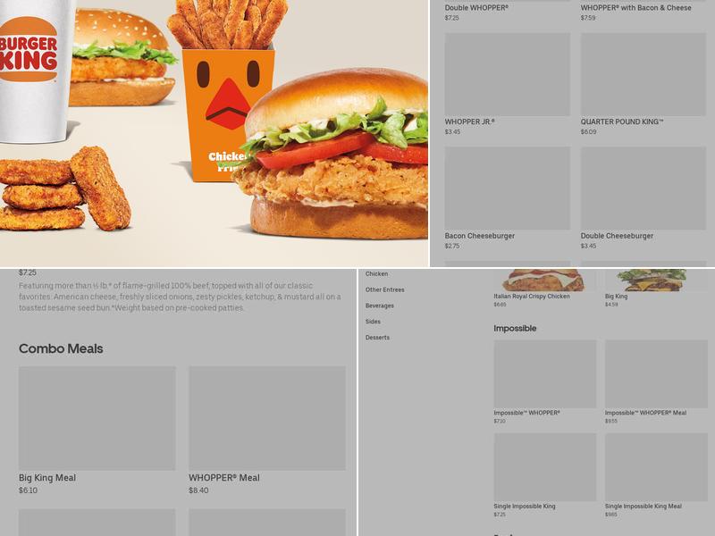 Burger King Menu