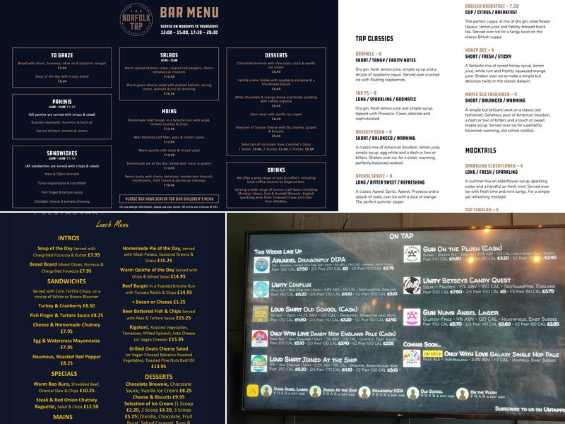 Norfolk Tap Menu