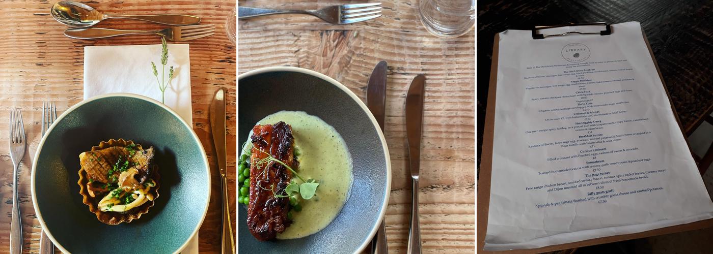 The Old Library Restaurant/cafe Menu