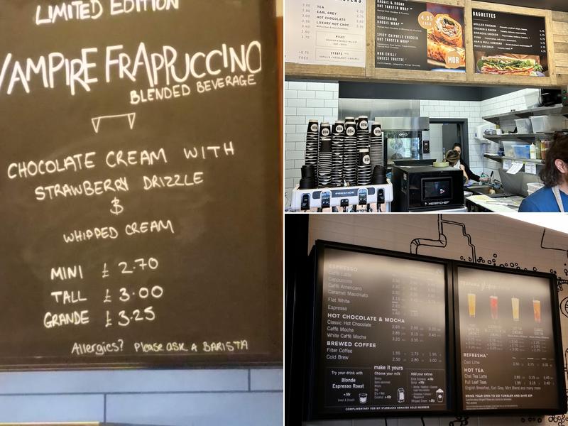 Starbucks Coffee Menu
