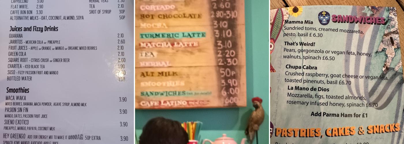 Café Latino Menu