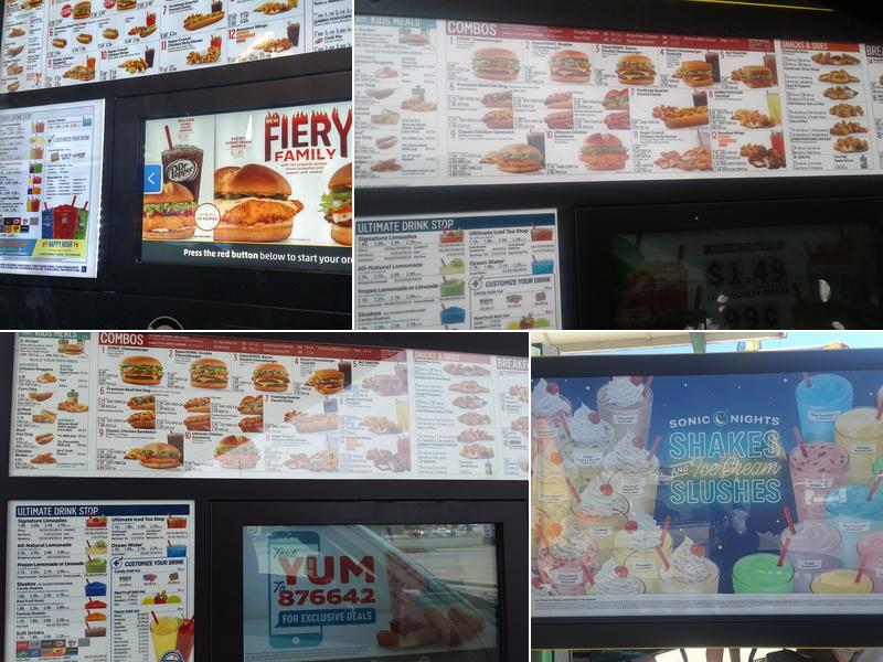 Sonic Drive-In Menu