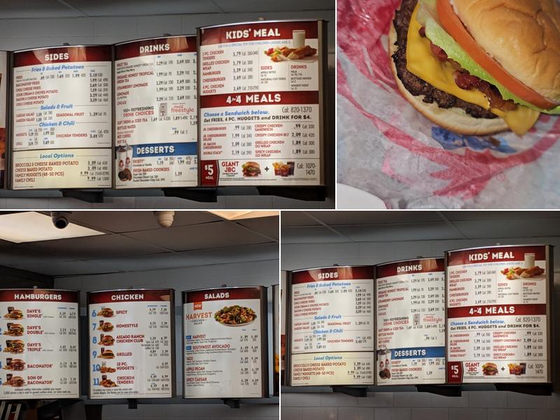 Wendy's Menu