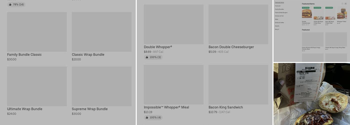Burger King Menu