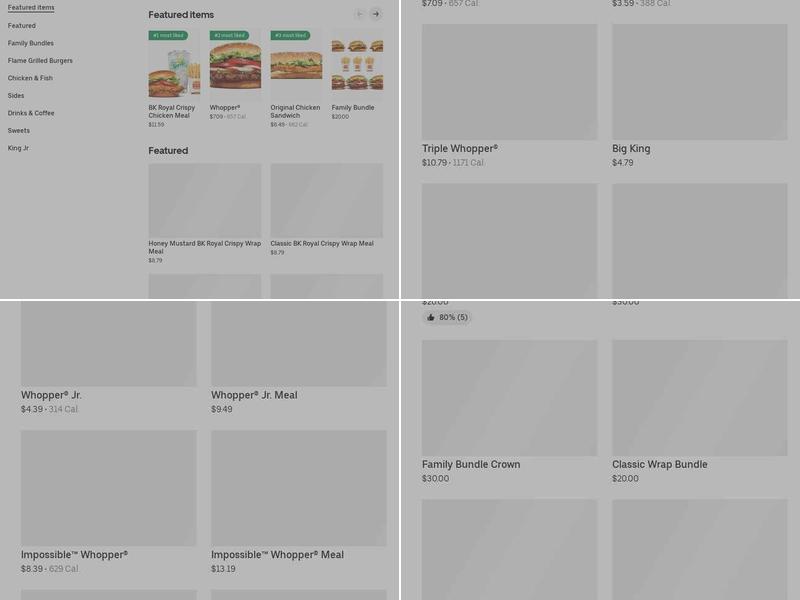 Burger King Menu