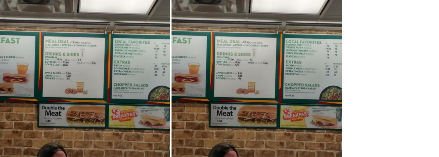 Subway Menu