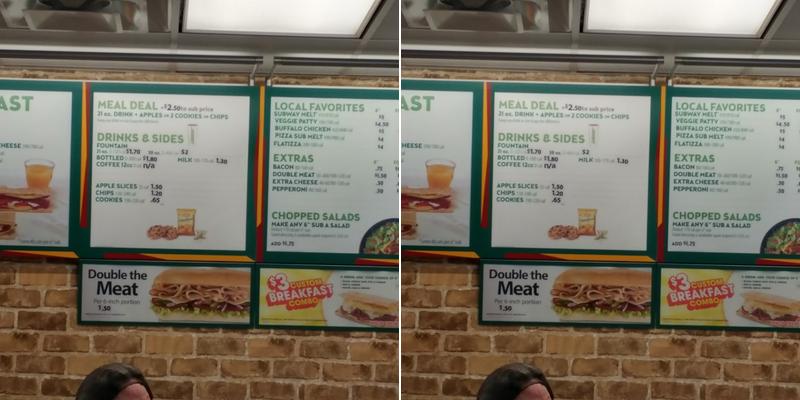 Subway Menu