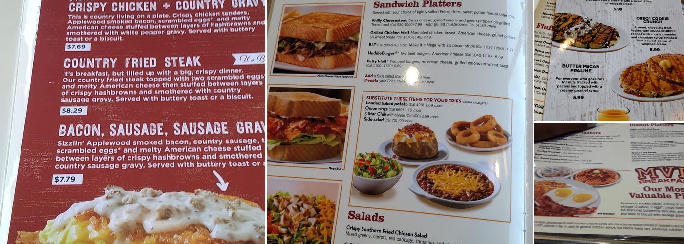 Huddle House Menu